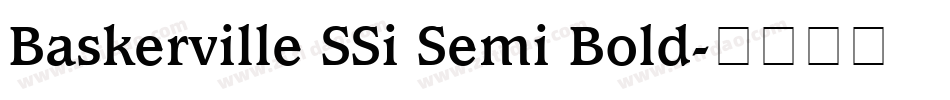 Baskerville SSi Semi Bold字体转换